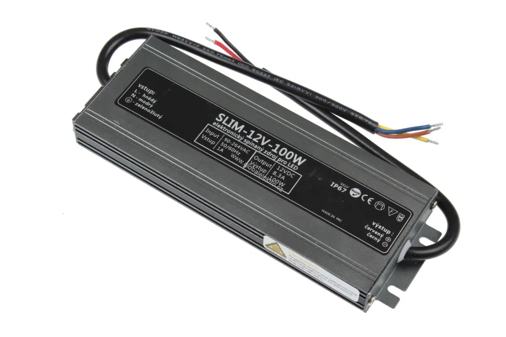 LED zdroj 12V 100W IP67 SLIM-12V-100W
