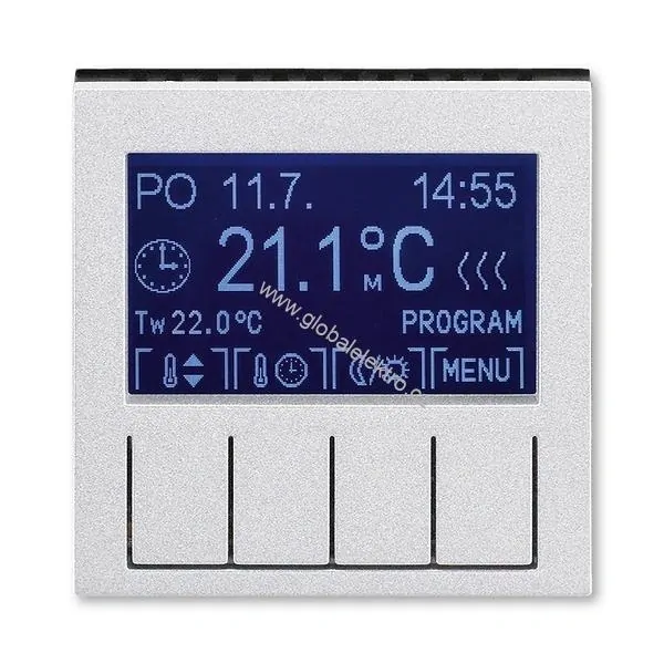 ABB 3292H-A10301 70 termostat programovatelný univerzální ovládací jednotka Titanová/Kouřová černá Levit M