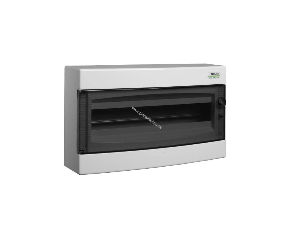 NOARK 113298 PNS 1x24T rozvodnice na omítku, jednořadá, pro 24 modulů, průhledné dveře, IP40