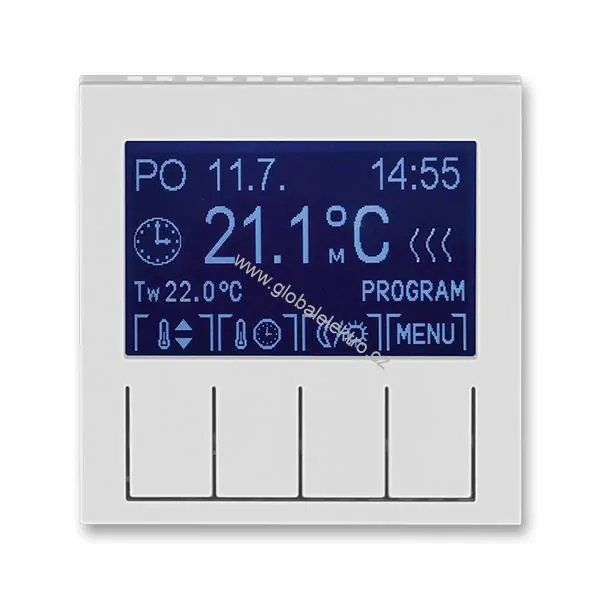 Termostat programovatelný univerzální 3292H-A10301 16 šedá/bílá ovládací jednotka Levit ABB