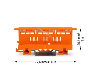WAGO 221-500 adaptér na DIN lištu pro WAGO svorky řady 221, oranžová barva