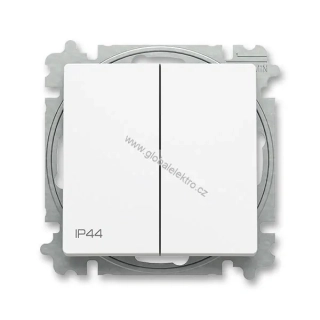 Přepínač střídavý dvojitý č.6+6 zapuštěný 3559T-A52940 IP44 bezšroubový Zoni ABB