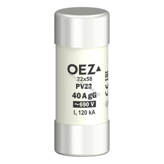 Pojistková vložka PV22 40A gG 22x58
