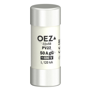 Pojistková vložka PV22 50A gG 22x58