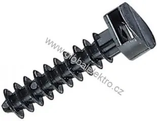 Příchytka stahovacích pásku VCZ 9/43,5 (CH-8) černá, vrtat otvor 8mm