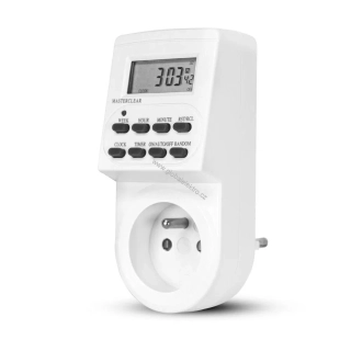 Zásuvka spínací digitální ZSD16 do zásuvky 3500W IP20