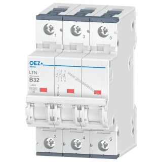 OEZ LTN-32B-3 10kA jistič 3pólový 32A OEZ Minia