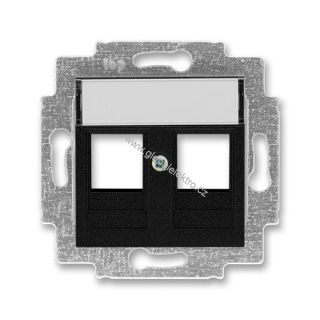 ABB 5014H-A01018 63 kryt zásuvky komunikační a reproduktorové se dvěma otvory Onyx Levit M