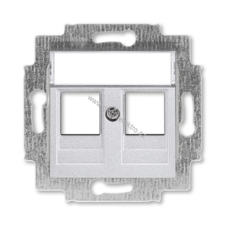 ABB 5014H-A01018 70 kryt zásuvky komunikační a reproduktorové se dvěma otvory Titanová Levit M