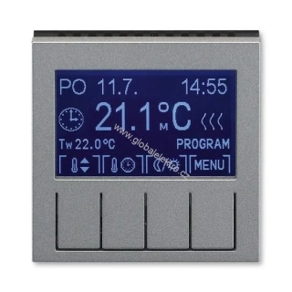 ABB 3292H-A10301 69 termostat programovatelný univerzální ovládací jednotka Ocelová/Kouřová černá Levit M