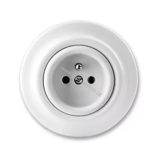 ABB 5519K-C02347 zásuvka jednonásobná s ochr. kolíkem Decento - bílá