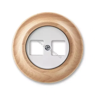 ABB 5014K-C01018 50 zásuvka komunikační Decento - bílá/přírodní buk