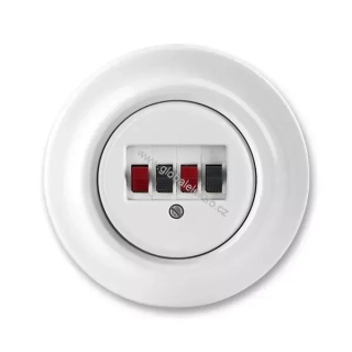 ABB 5014K-C00404 zásuvka reproduktorová stereo Decento - bílá