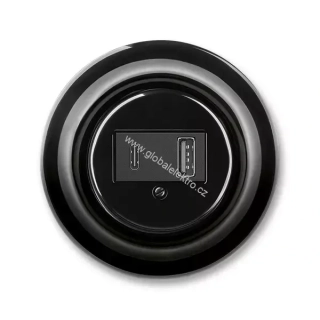 ABB 5014K-C00399 N zásuvka nabíjecí USB A+C Decento - černá