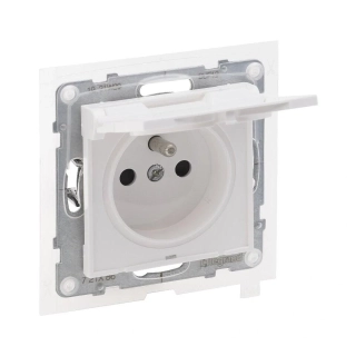 LEGRAND 721186 SUNO zásuvka 2P+T IP44 s clonkami, bílá