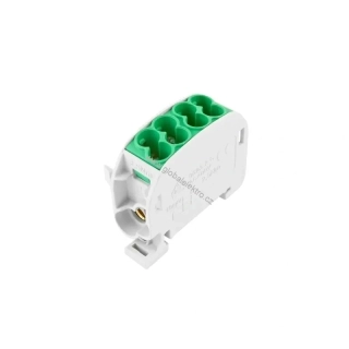 ELEMAN 1006520 svorkovnice HLAK 25/1 C PE 152A, 1pól., CU, IP20, zelená, na DIN