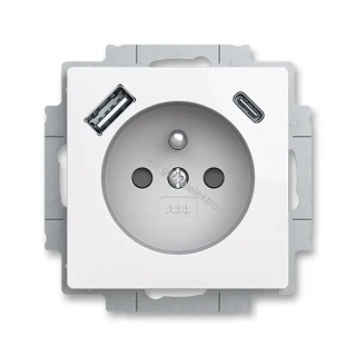 ABB 5569T-A32357 zásuvka jednonásobná s USB nabíjením (USB-A + USB-C) ZONI