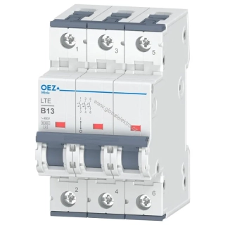 OEZ LTE-13B-3 6kA jistič 3pólový 13A OEZ Minia