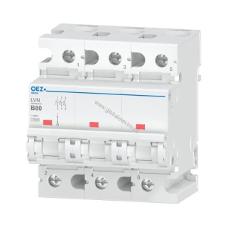 OEZ LVN-80B-3 10kA jistič 3pólový 80A OEZ Minia
