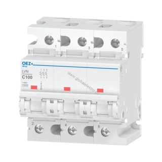 OEZ LVN-100C-3 10kA jistič 3pólový 100A OEZ Minia