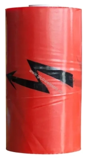 Fólie výstražná červená s bleskem 22cm/100m