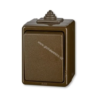 ABB spínač jednopólový č.1 IP44 Praktik 3553-01929 H - hnědý