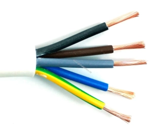 Kabel H05VV-F 5G1,0 CYSY bílá