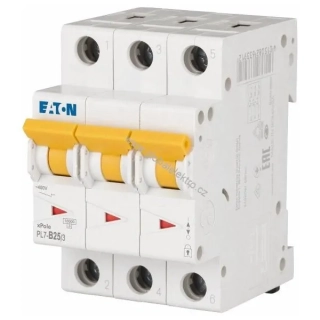 EATON PL7-B25/3 10kA jistič 3pólový 25A