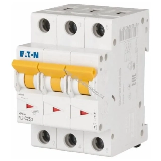 EATON PL7-C25/3 10kA jistič 3pólový 25A